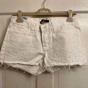 J Brand White Cut Off Short size 28